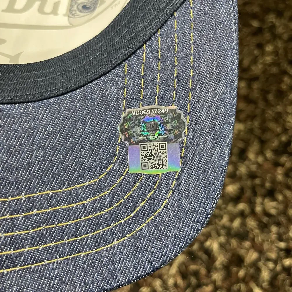 Von Dutch‎ Blue Denim Rhinestones Trucker Hat Snap Back New NWT